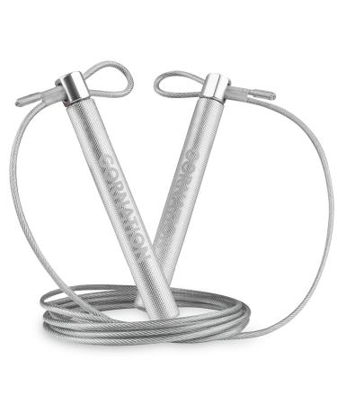 Gornation Springs rope - adjustable rope with ball bearing - for fitness boxing adjustable speed -rope with non -slip handles & aluminum ropes