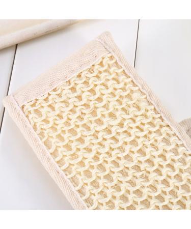 Plant Hemp Loofah Back Scrubber Strap | Exfoliating Shower Massage Tool for Men and Women - Skin Care Bathing Accessories - Buy Online on SooperMarket.com