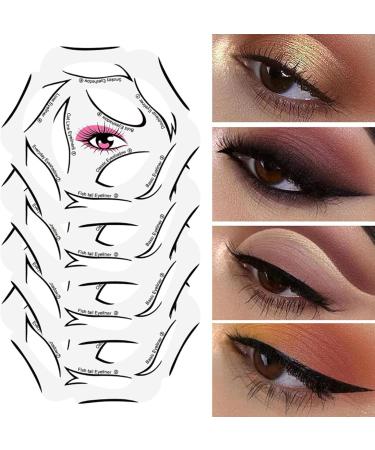 Eye eyeliner brushes eye eyeliner dial 4 sheets 10 models each eye shadow template 6 in1 in1 eye eyeliner stickers reusable with perfect winged tip - Buy Online on SooperMarket.com