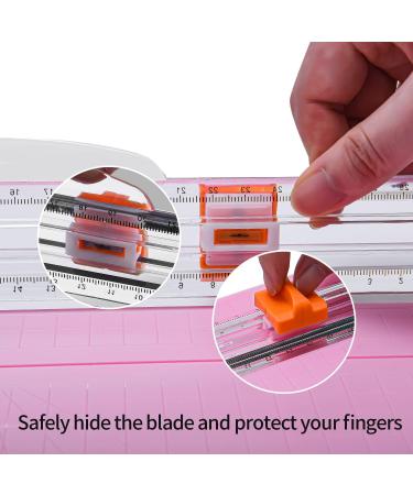 Portable Paper Cutter Guillotine Paper Trimmer Scrapbooking with Security Safeguard for Standard Cutting of A2 A3 A4 A5 Paper  Photos or Labels - Pink - Buy Online on SooperMarket.com