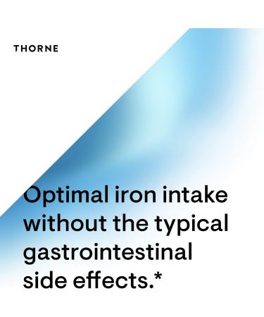Thorne Iron Bisglycinate - 25 mg Iron Supplement for Enhanced Absorption Without Gastrointestinal Side Effects - 60 Capsules - 60 Servings - Buy Online on SooperMarket.com
