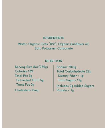 Minor Figures Organic Oat Milk - Unsweetened Barista Oat Milk 33.8 Oz (Pack of 6) | USDA Organic | Non-Dairy Coffee Creamer | Vegan | Shelf Stable - Buy Online on SooperMarket.com