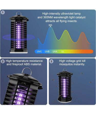Electric Bug Zapper with LED Light LUUGUYI 4200V Mosquito Zapper Killer Electric Insect Fly Zapper Mosquito Trap No Odor & Chemicals Mosquito Lamp Bulb for Indoor & Outdoor - Buy Online on SooperMarket.com