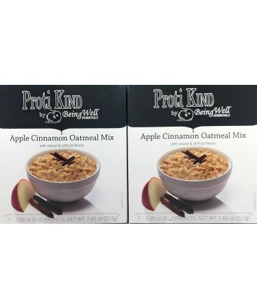 Proti King High Protein Oatmeal for Weight Loss - 7 Servings per box - 15g Protein - 120 Calories (Apple Cinnamon 14 servings)