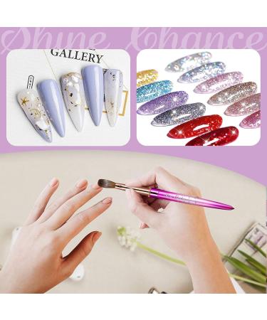 Shine Chance Size 4 Acrylic Nail Brush - 100% Real Kolinsky Art Brush for Professional DIY Manicures - Handmade Nail Extension Tool for Home Salon - Beginners Friendly - Buy Online on SooperMarket.com