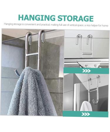 Cabilock 2pcs S Hook Towel Hanger Storage Hooks Door Hanging Hook Back Door Hanger Silver Stainless Steel - Buy Online on SooperMarket.com