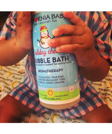 California Baby Holiday Bubble Baths - Tear-Free, Pure Essential Oils for Hot Tubs & Spas - Moisturizing Organic Aloe Vera & Calendula - 100% Plant-Based - USDA Certified - 13oz - Buy Online on SooperMarket.com