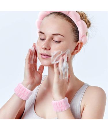 Spa Headband Wrist Washband Wash Set Puffy Headband Bubble Headband for Women Girls Makeup Headband and Wristband for Skincare makeup headband for Washing Face Shower Black - Buy Online on SooperMarket.com