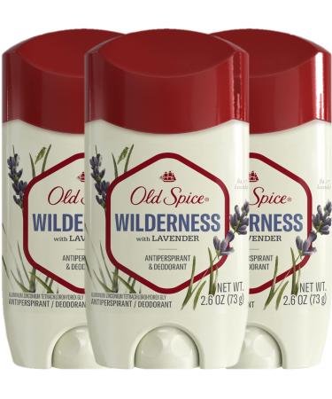 Old Spice Men's Antiperspirant & Deodorant Wilderness with Lavender 2.26oz (Pack of 3)