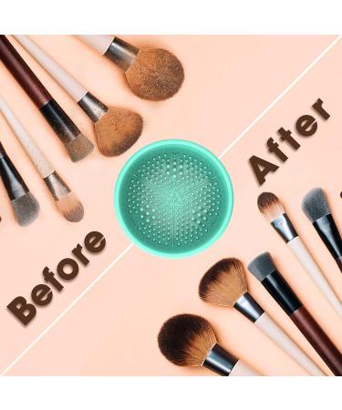 Electric Makeup Brush Cleaner Kit | Brush Cleaning Machine & Mat Set | Valentines, Mother's Day, Christmas Gifts for Women | Green - Buy Online on SooperMarket.com