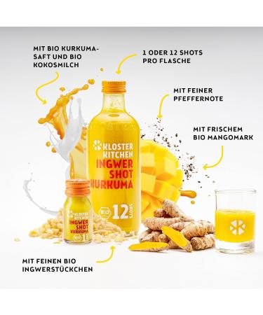 Buy Monastery Kitchen Bio Ingwer Shot Kurkuma - 28x30ml Vegan Turmeric & Ginger Shots | Natural & Additive-Free Energy Boost - Buy Online on SooperMarket.com