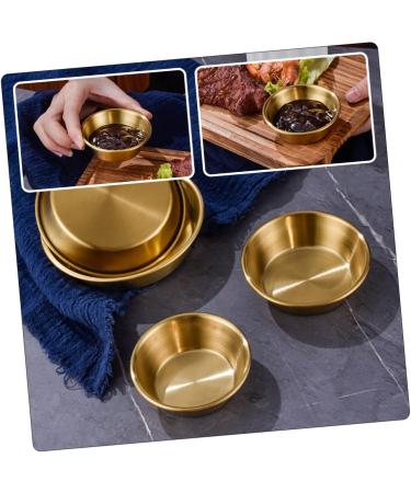 PRETYZOOM 4pcs Seasoning Dish Small Seasoning Plate Individual Teaspoon Rest Metal Portion Cups Dry Fruit Seasoning Bowls Tea Spoons Stainless Household Soy Sauce Stainless Steel - Buy Online on SooperMarket.com