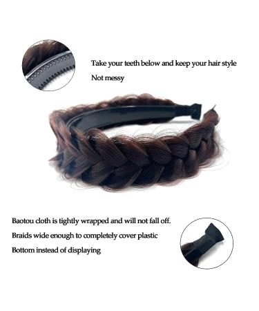 STHEJFB Wide Braided Headband Hoop Fashion Hair Accessories for Women and Girls (Dark Auburn) - Buy Online on SooperMarket.com