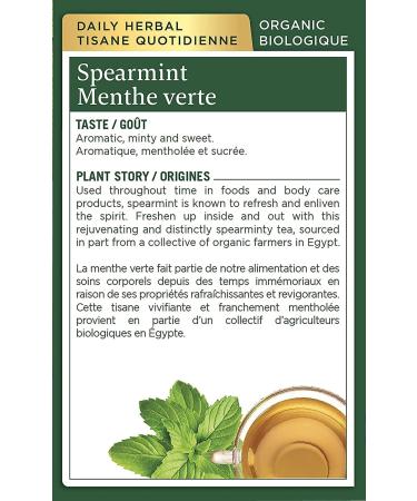Traditional Medicinals - Organic Spearmint Herbal Tea (Pack of 6) - Refreshing and Minty - 96 Tea Bags Total Tea Spearmint 16 Count (Pack of 6) - Buy Online on SooperMarket.com