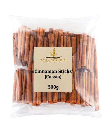 Cinnamon Sticks 8cm (Cassia) 500g by Villa Nostrum