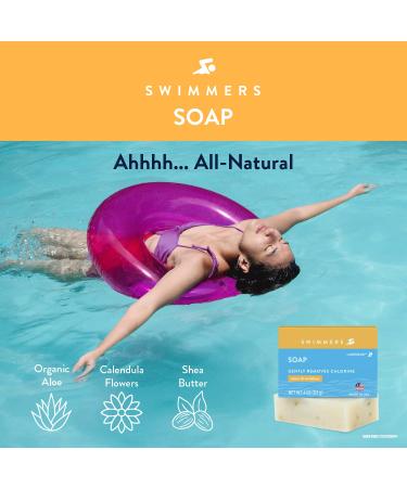 Newton Bay Swimmers Soap | All Natural Body and Face Wash Bar | Removes Chlorine After Swim | Nourishes Sensitive Skin | 2-Pack 4oz Bars - Buy Online on SooperMarket.com