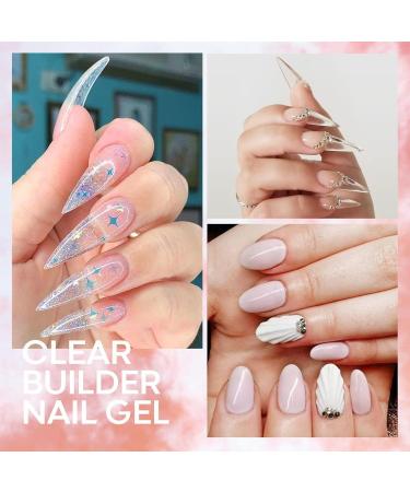 Builder Gel Nail Kit - Poly Gel Nail Kit - Clear Poly Nail Gel Kit Nail Strengthen Gel with Nail Brush - Builder Gel Nail Extension Set Poly Glue Nail Art UV Builder Quick Gel - Buy Online on SooperMarket.com