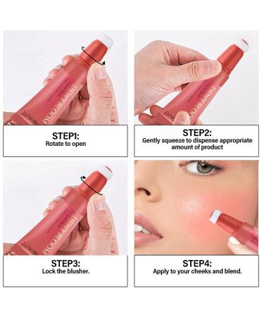 Paminify Blush Beauty Wand - Matte Face Blush with Cushion Applicator in 101 Ravishing Nude Pink - Buy Online on SooperMarket.com
