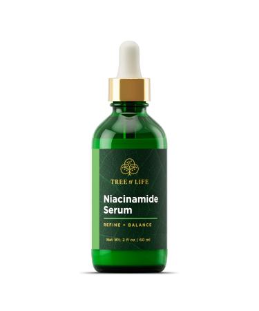 Tree of Life Refining Niacinamide Serum (Vitamin B3) Facial Serum with Hydrating Hyaluronic Acid  Refine & Balance Skin + Minimize Pores  Clean Dermatologist-Tested Skin care  Bonus Size 2 Fl Oz 2 Fl Oz (Pack of 1)