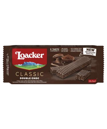 Loacker Double Chocolate 90 g Wafer Pack of 28