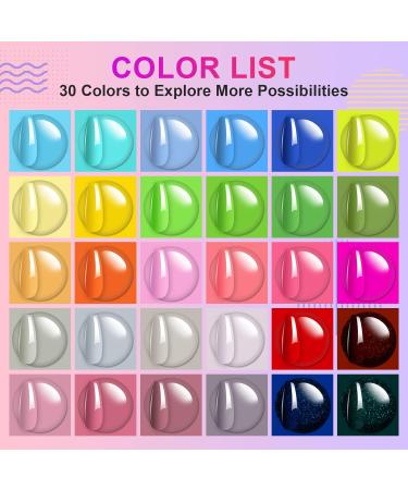 36Pcs SHOWNAIL Gel Nail Polish Set - 30 Vibrant Colors with Base, Glossy & Matte Top Coat - Glowing Diamond Finish - 8ml DIY Nail Kit - Buy Online on SooperMarket.com
