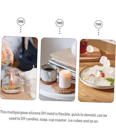 STOBOK Coaster Mold DIY Casting Candle Mold Molde De para Resina Trinket Case Molds Candles Ashtray Moulds DIY Mold for Candle Coasters Silica Gel Handmade Supplies Aromatherapy - Buy Online on SooperMarket.com