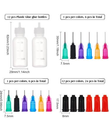 Benecreat 12 Pack 1oz Precision Tip Applicator Bottles Set - DIY Quilling Glue Oiler Bottle with Tips and Caps - Buy Online on SooperMarket.com