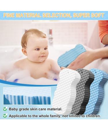 Super Soft Exfoliating Bath Sponge 3Pcs Set - Gentle Dead Skin Remover for Adults, Children, and Pregnant Women - Buy Online on SooperMarket.com