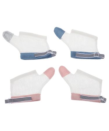 KALLORY 2 Pairs of Baby Stop Thumb Sucking Gloves  Thumb Sucking Stop Baby Finger Sucking Stopper Finger Guard for Kids 11.5x6.5x0.5cm