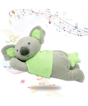 EAQ Baby soft toy newborn baby plush soft toys for 0-6 moths koala stuffed plush toys baby musical toys for newborn baby girl gifts music box Newborn Boy Girl Shower Gift (green2)