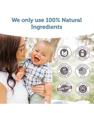 Infant Dry All Natural Baby Powder (7.5oz) | Gentle Formula Talc Free | All Natural and Unscented Dusting Powder for Sensitive Baby Skin - Buy Online on SooperMarket.com