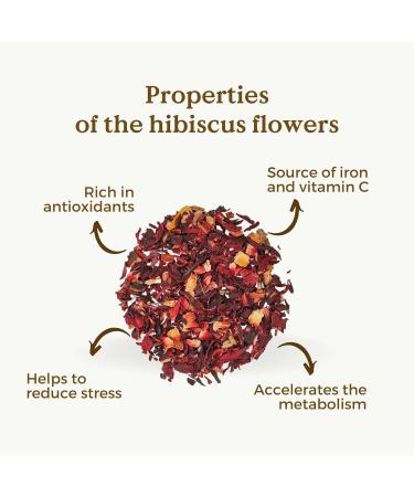 Hibiscus Tea Organic 200g +100 Cups | Hibiscus Flower for Teas Ice Teas or Karkade | REPLANTEA - Buy Online on SooperMarket.com