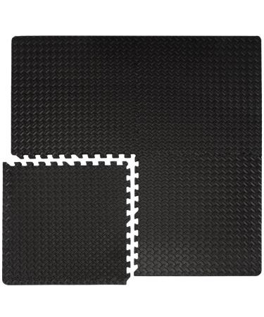 EYEPOWER set of 4 1cm floor protection mats 63x63 - fitness floor mat 1.6qm - protective mat with edge