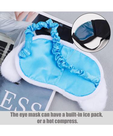 Cartoon Sleep Eye Mask - Pink Kitty & Stitch Lilo Face - Soft Faux Fur - Kids Blindfolds Set of 4 - Buy Online on SooperMarket.com