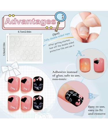 Kalolary Kids False Nail Kit - 288PCS Candy Pattern Full Cover Nails with Adhesive Tabs | Children's Day Gift for Little Girls Nail Art - Buy Online on SooperMarket.com