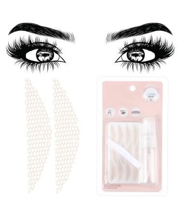 WLLHYF 240 Pieces Invisible Lace Double Eyelid Tape Lifter Strips Glue-Free Eye Lift Strips Makeup Tape Set with Bottle and Clip for Droopy Lids Hooded Eyes Women