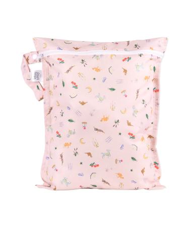 Bumkins Waterproof Wet Bag, Washable, Reusable for Travel, Beach, Pool, Stroller, Diapers, Dirty Gym Clothes, Wet Swimsuits, Toiletries, 12x14  Disney Princess Magic
