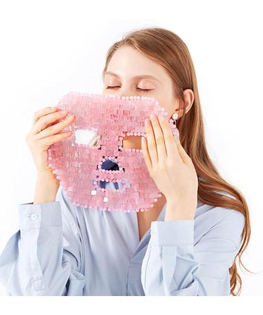 BAYDE Rose Quartz Roller & Gouache Face Eye Mask Set - 6-in-1 Natural Crystal Facial Care Tool for Face Lifting & Anti-Wrinkle - Buy Online on SooperMarket.com