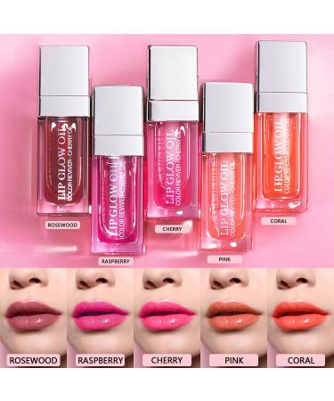 Lisara Hydrating Lip Glow Oil - Transparent Plumping Gloss for Nourishing Hydration & Long-Lasting Care - Coral Tinted Balm - Buy Online on SooperMarket.com
