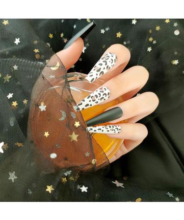 Dajidafu 1 Set French Tip Press on Nails Frosted Manicure Artificial Fingernails Matte Decals Wraps Full Cover Salon DIY - Buy Online on SooperMarket.com