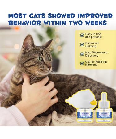 Soothing Cat Calming Diffuser Kit - 2 Pack Refill Pheromone Diffusers for Fear Relief | Enhanced Cat Calming Solution - Buy Online on SooperMarket.com