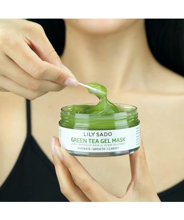 LILY SADO MATCHA MADE IN HEAVEN Green Tea Gel Overnight Face Mask - 4 oz - Clears Pores, Acne, Reduces Pore Size - Gentle for All Skin Types - Buy Online on SooperMarket.com