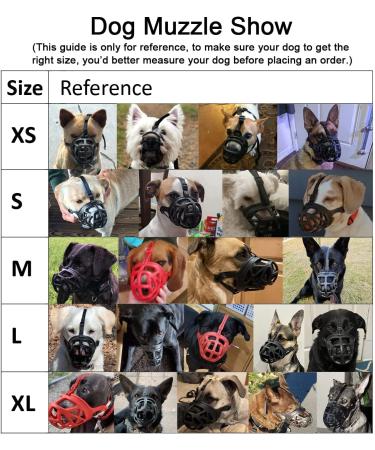 Breathable Basket Dog Muzzle for Small to X-Large Dogs - Stop Biting, Barking, and Chewing - Large Black - Buy Online on SooperMarket.com