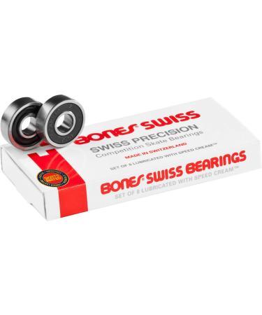 Bones Swiss Skateboard Bearings 8 Pack