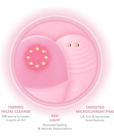 FOREO Luna 4 Plus Facial Cleansing Brush with Red LED Mask - Antiaging Face Massager for Deep Cleansing & Firming - Microcurrent Face Sculptor - Normal Skin Care - Buy Online on SooperMarket.com