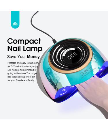 MIRAGE LAYON UV Light for Nails 288W - Professional LED Nail Dryer with Sensor, 4 Timer Settings for Gel Polish - Portable Nail Curing Lamp for Home & Salon - Buy Online on SooperMarket.com