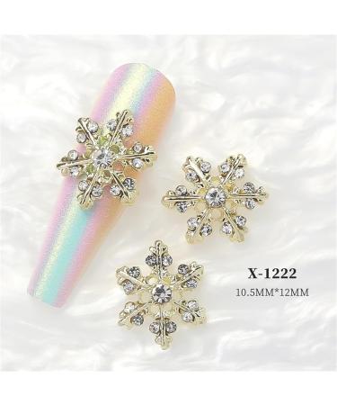 Stand Out With 10pcs 3D Art Alloy Snowflake Embellishments Fashionable Decorations X1231 - Buy Online on SooperMarket.com