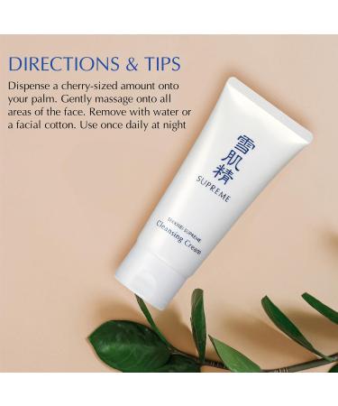 SEKKISEI Supreme Cleansing Cream - Hydrating Facial Cleanser (5 oz) | Gentle & Effective International Shipping - Buy Online on SooperMarket.com