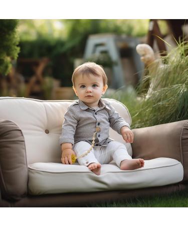 WeSweet BPA Free Silicone Pacifier Chain - Gift-Ready Baby Strap for Boys & Girls - Green & White - Buy Online on SooperMarket.com