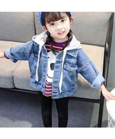Odziezet Denim Jacket Baby Boys Hooded Zipper Coat 1-2 Years C-blue - Buy Online on SooperMarket.com